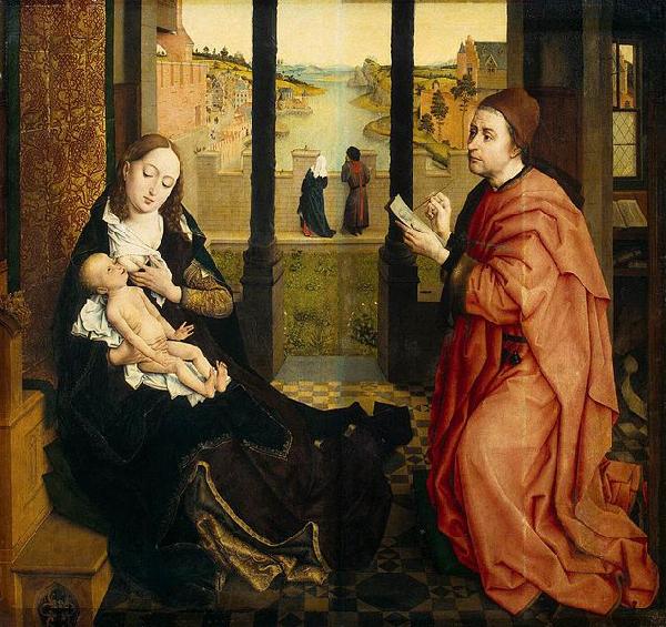 Rogier van der Weyden St Luke Drawing a Portrait of the Madonna Germany oil painting art